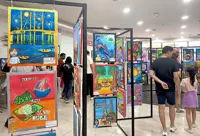 Library hosts art charity event with works by local youngsters