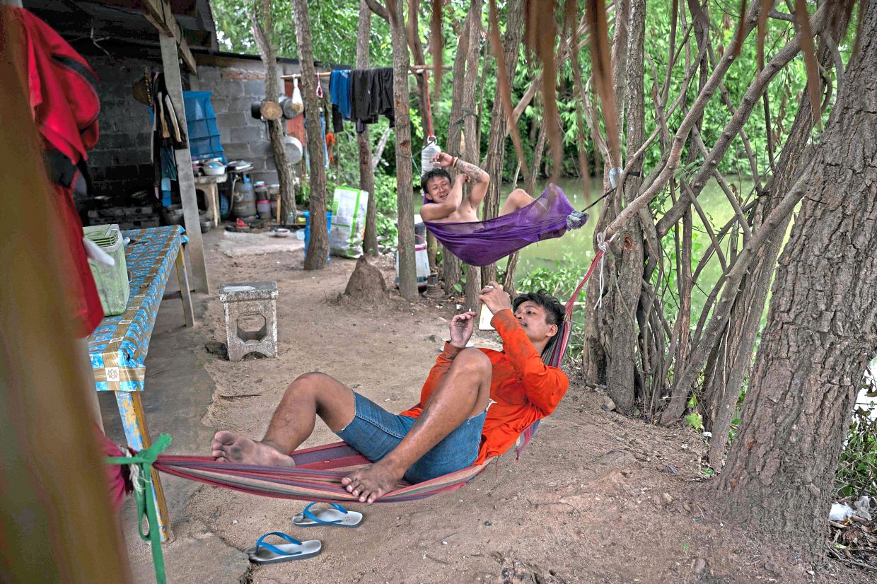 Taking a break in Nakhon Sawan province — AFP