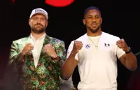 Boxing-Smiles and respect as Fury and Joshua have first face off ahead of December fight