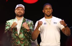 Boxing-Smiles and respect as Fury and Joshua have first face off ahead of December fight