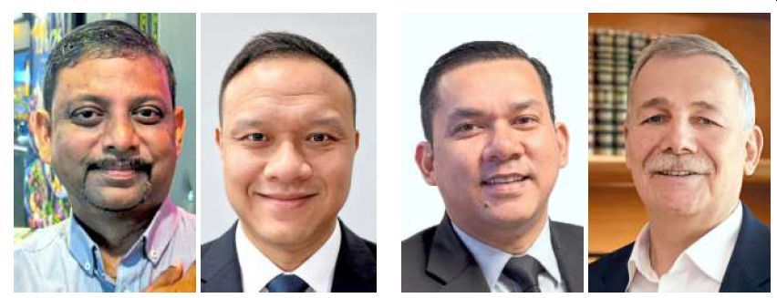 Helping Melaka hotels: (From left) Samford, Seow, Shaifulbahri and Suter.