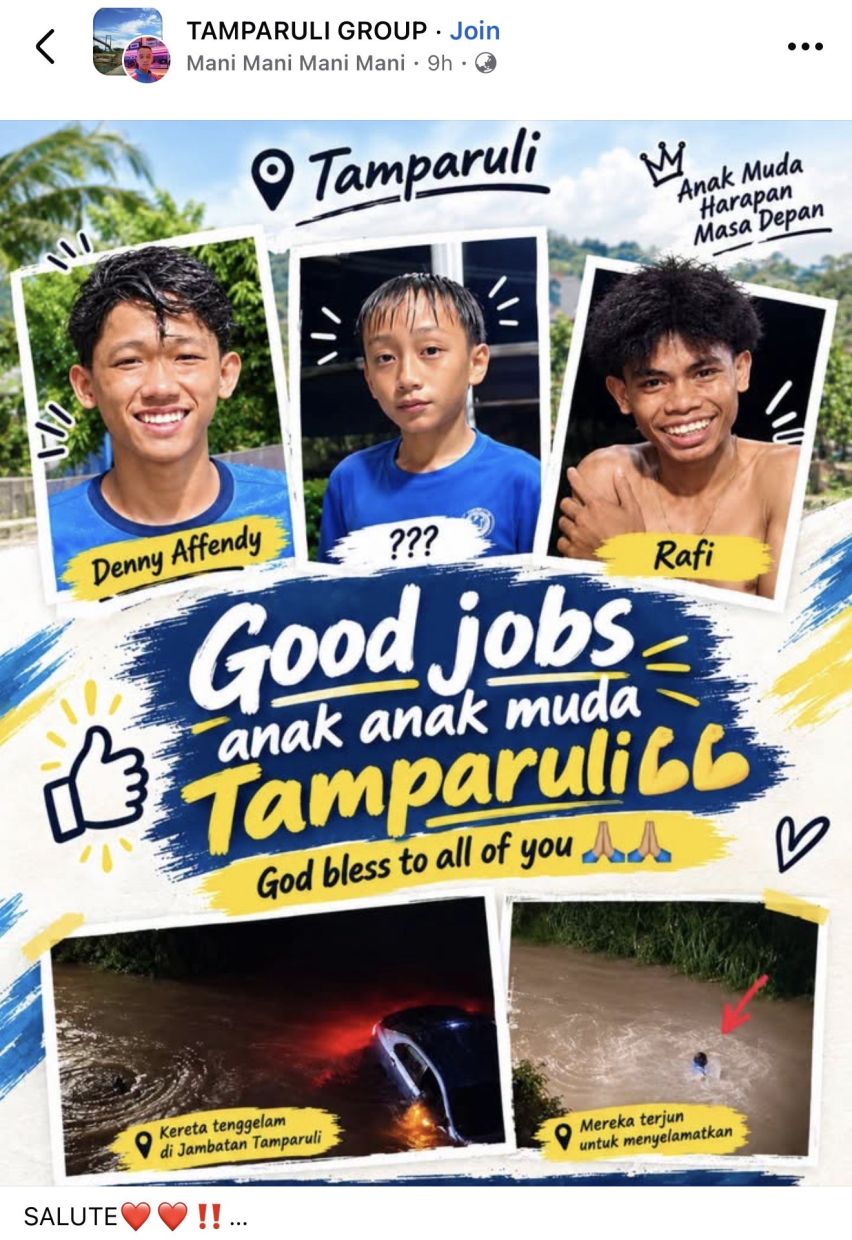 Photo of the three boys shared on social media.