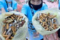 Cigarette butts top litter in Bayan Lepas beach clean-up