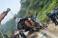 Six killed, 12 injured as bus crashes in Nawalparasi East