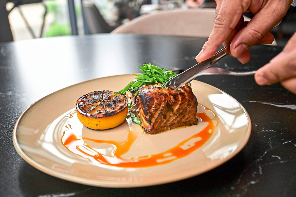 The black miso cod has been cooked perfectly and retains a rustic outer core and incredibly juicy, flaky flesh.