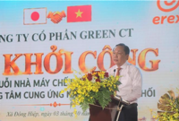 Construction begins on a rice processing complex linked to biomass energy in Mekong Delta