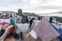Spanish police clear migrant camp on Ceuta beach ahead of royal visit