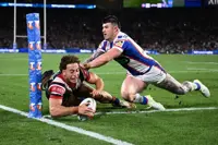 Rugby league-Nawaqanitawase tries fire Roosters to 16th NRL title
