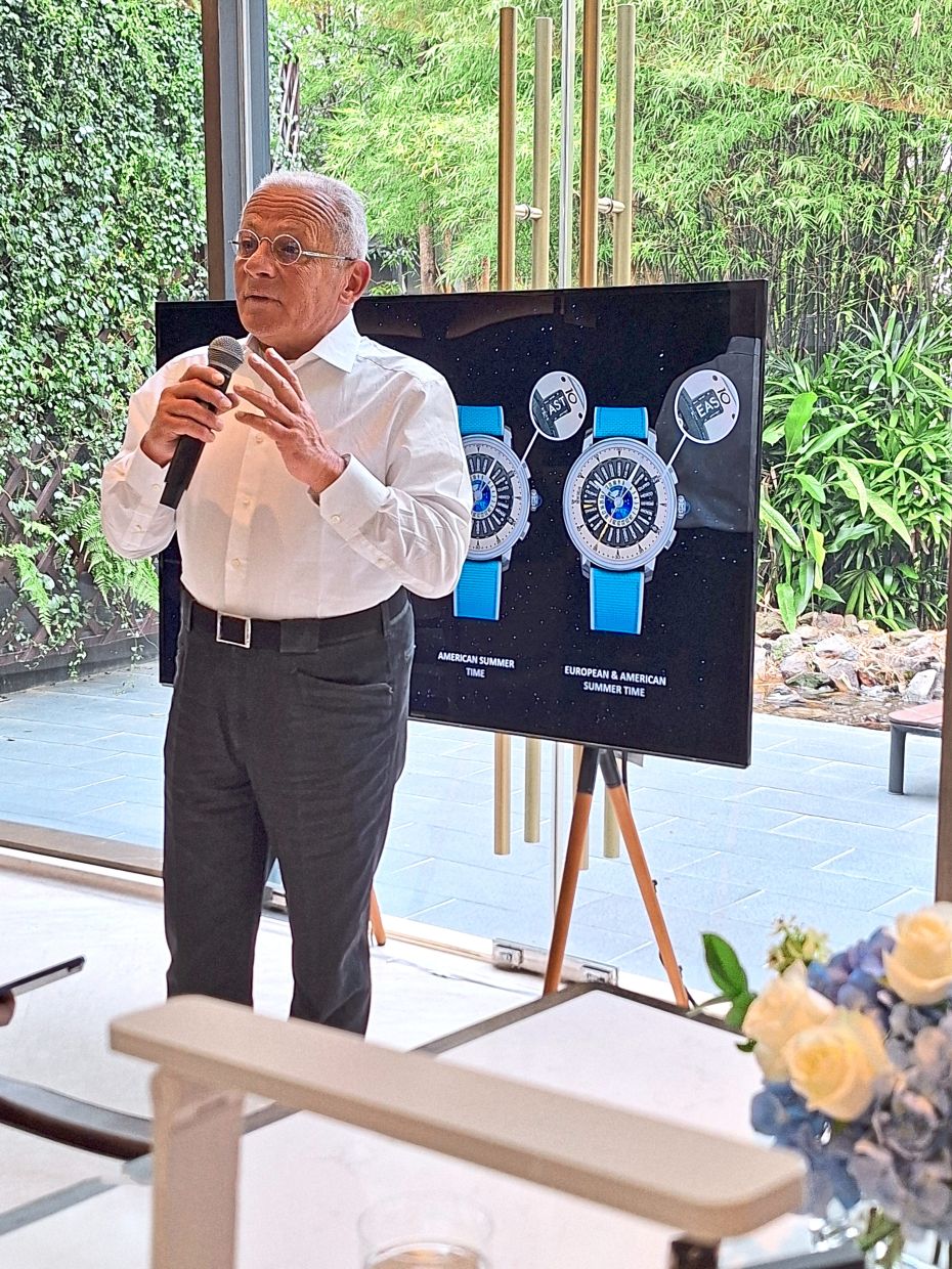 Raffy presenting Récital 30 Ceramic world timer at the media luncheon in Kuala Lumpur. — Photos: VICKY OOI/The Star