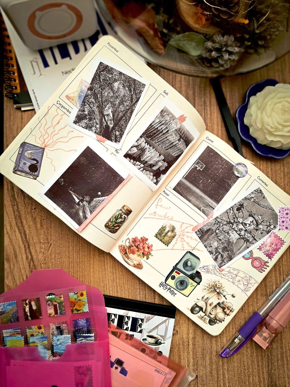 You can add photos, stickers and other artwork to your entry at a later date. — Pexels