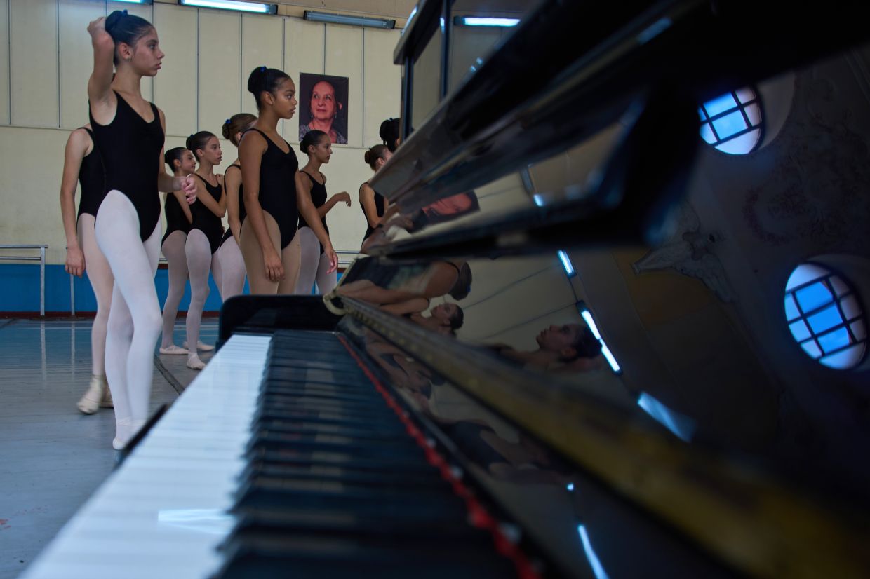 Ballet students attend the National Ballet School in Havana, Cuba. Photo: AP