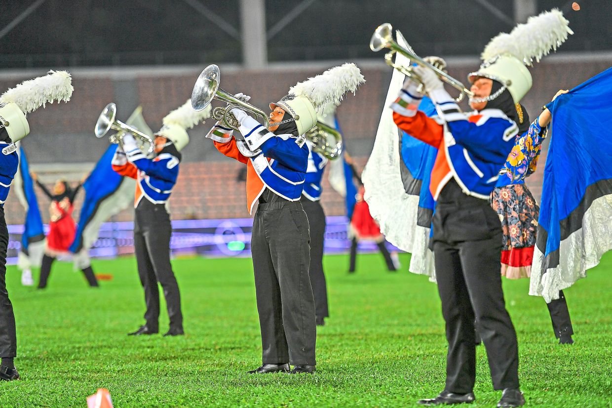The band from SMK (P) Sultan Ibrahim take to the field. The team from SK Pendang at Asian Music Games 2026. — Photos: Handout