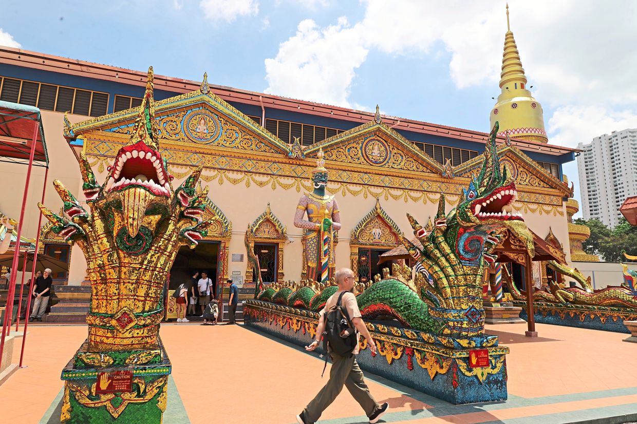 Wat Chayamangkalaram in Pulau Tikus is a Thai Buddhist temple that houses a reclining Buddha statue. — LIM BENG TATT/The Star