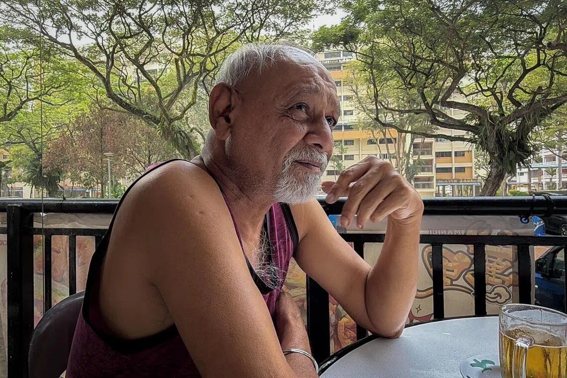 Harvinder Singh, a frequent patron of the coffee shop at 61 Telok Blangah Heights, speaking to The Straits Times about the stabbing incident. - Photo: ST
