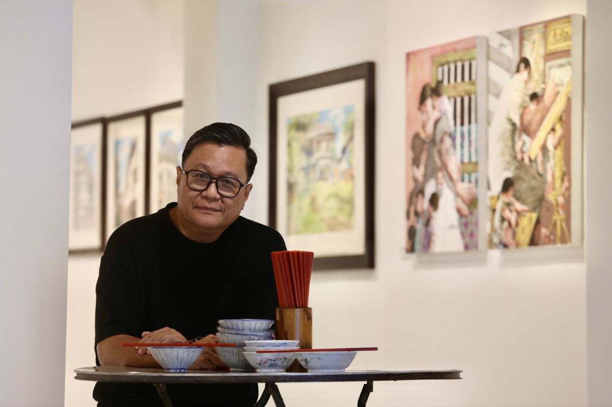 'I’m painting what it is in the present, but what I add is from the past,' says Lee, giving memory a central role in his work. Photo: The Star/Low Lay Phon