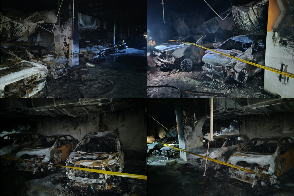 JB Mall basement fire damages ten vehicles and sends three to Hospital