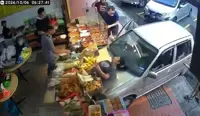 QuickCheck: Did a car ram a woman into a coffee shop in KK?