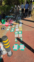Paper markers used as stand-ins for real queues draw criticism in South Korea