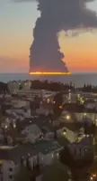 Russia says tanker crew rescued in Black Sea after attack set ship ablaze