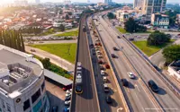 Temporary lane closures on Jalan Tun Jugah due to Kuching Urban Transportation System project