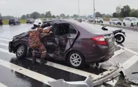 Eight hospitalised after car U-turns near Kota Kinabalu