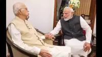Indian PM Modi visits former deputy PM Advani to seek his blessings on completing 25 years