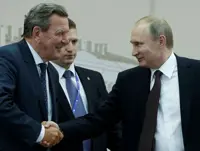 Former German Chancellor Schroeder celebrates Putin's birthday at president's home