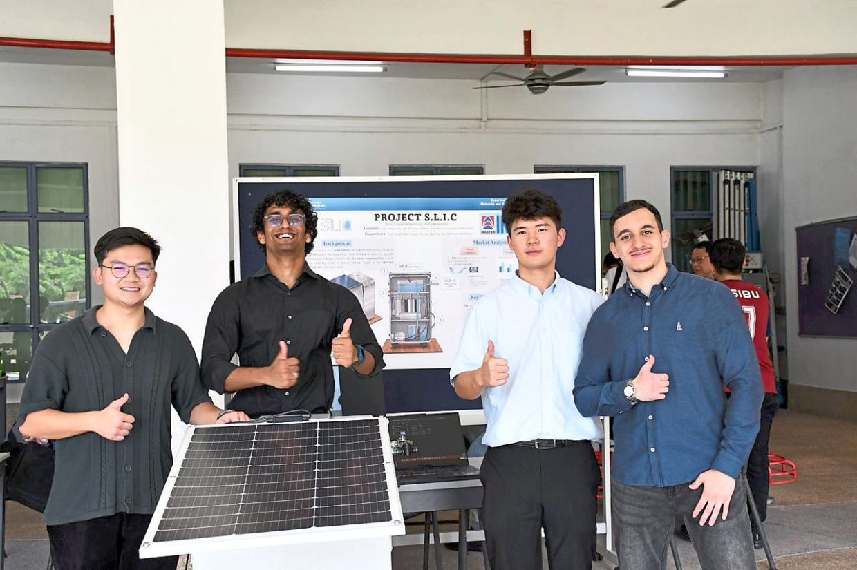 Water wise: The UNM team behind the portable, solar-powered water purification unit designed for off-grid communities.