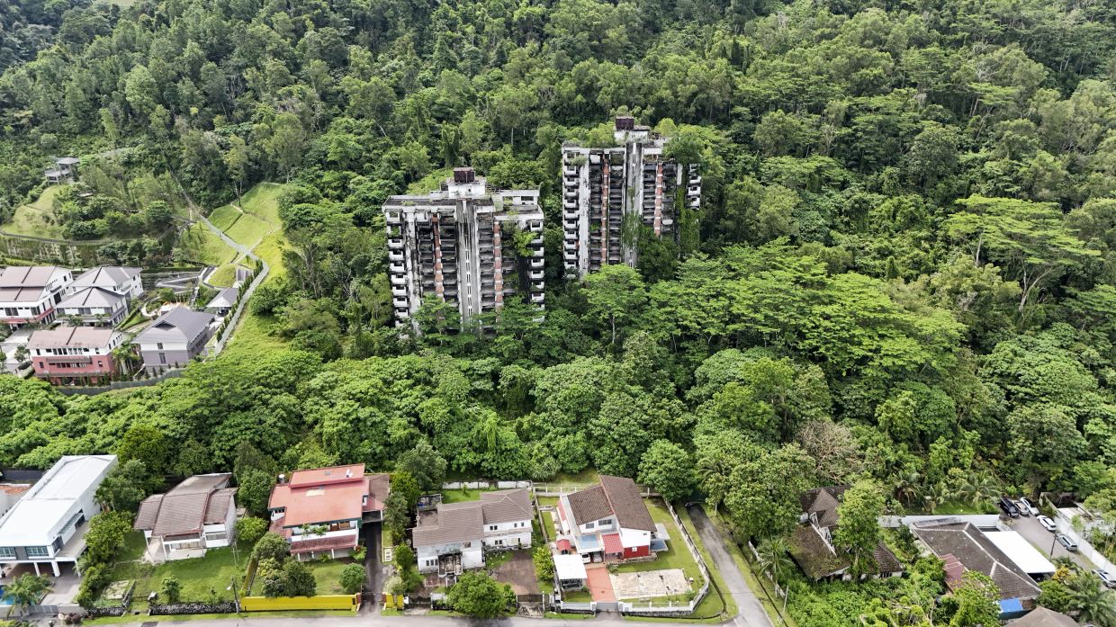 The Highland Towers site has been earmarked as a recreational park after the demolition. — IZZRAFIQ ALIAS/The Star
