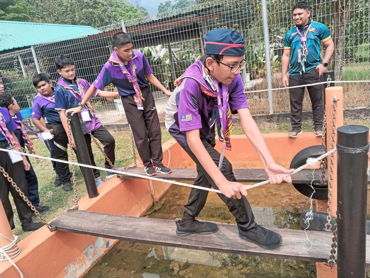 The two-day programme provided the Scouts a chance to learn skills and gain confidence through activities like obstacle course, cooking and jungle trekking. — Photos: Handout