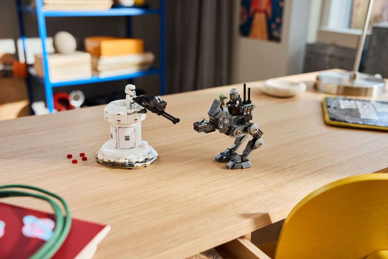 The AT-RT set comes with an adorable Grogu baby figure.