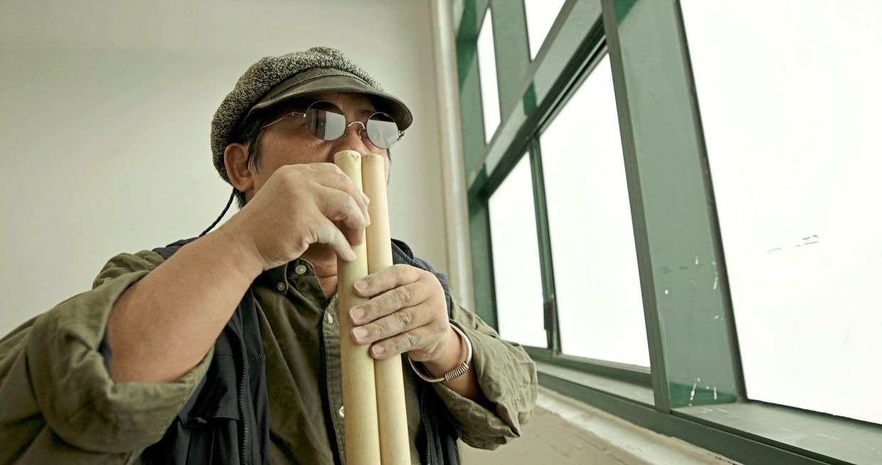 A screenshot of Jen Valender's moving image and sound installation 'Belonging To The Slope', in collaboration with the Taiwan Kacalisian Performing Arts Troupe. Photo: Handout