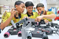 Kepala Batas school retains robot football title