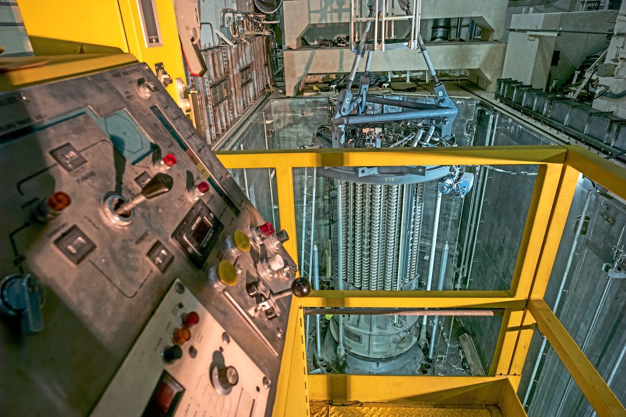 Reactor controls at the Bataan Nuclear Power Plant.