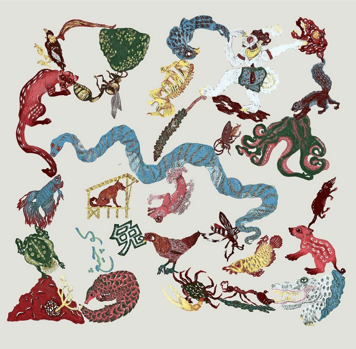 Chin’s 'Restless Spirits' (Tetra Pak collagraph print on Kitakata paper, 2026).