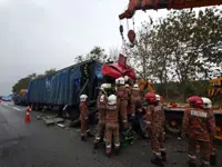 Driver dies in two-lorry collision on North-South Expressway near Ayer Hitam