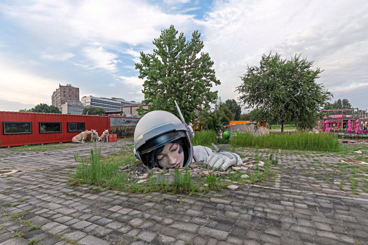 Future awaits: ‘Resonance’, a sculpture by Wanting, at Songzhuang Art and Life Square in Beijing’s Tongzhou district. — Reuters