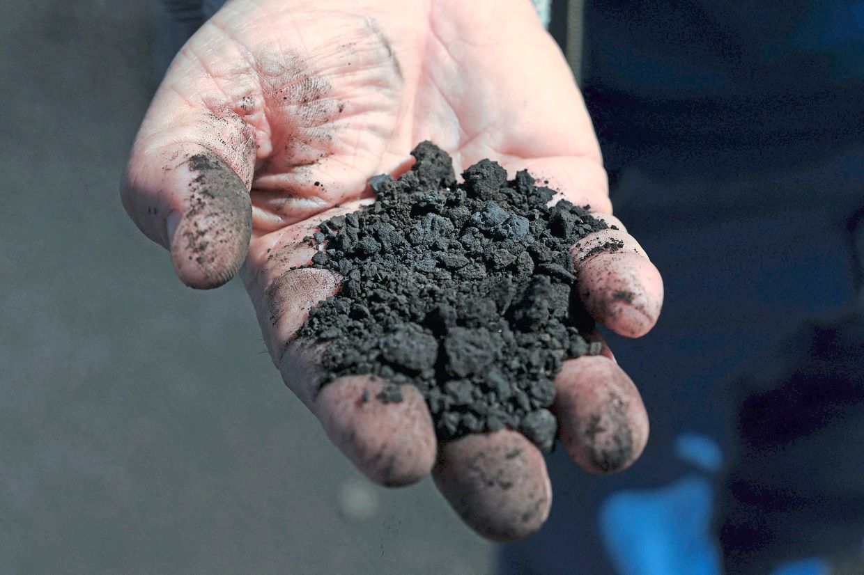 The waste from the metallurgical plant in Elbasan. — AFP