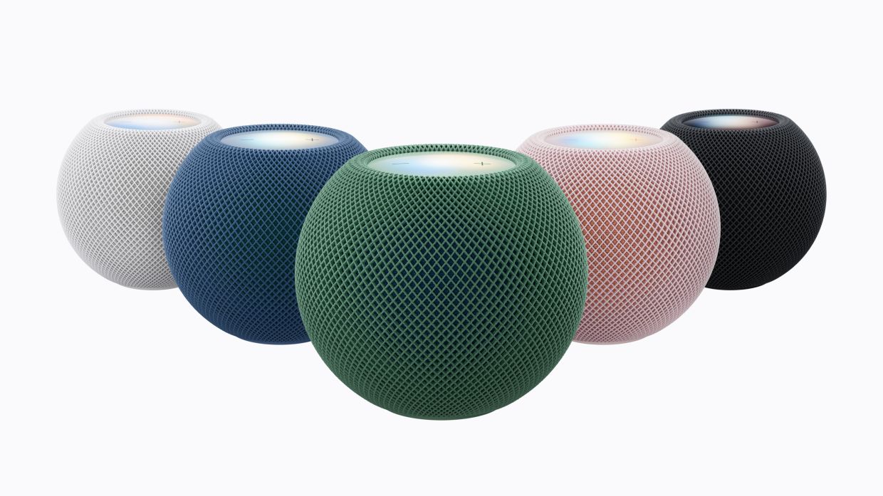 Apple has also introduced the HomePod mini 2, a compact smart speaker measuring 84.3mm tall. — Apple