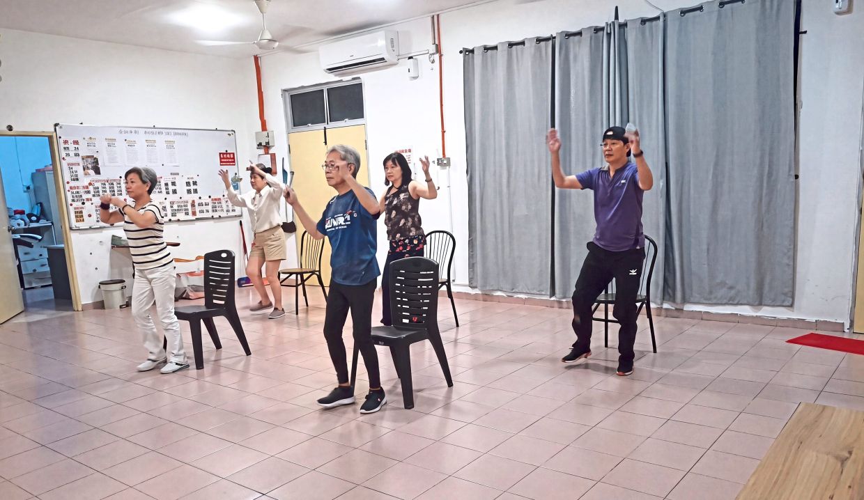 The Segambut Golden Groovers during one of their practice sessions.