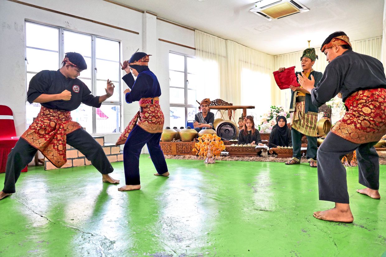 A silat performance during the launch of the Kampung Lindungan Arts and Cultural Club in Petaling Jaya.