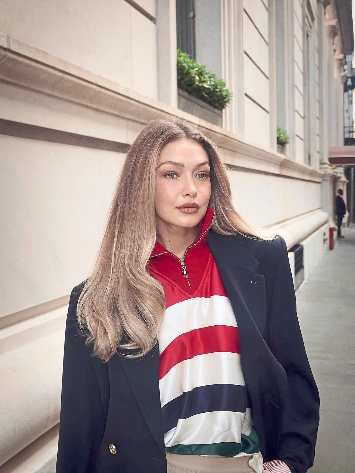An effortless look for busier days, the trend calls for a flawless base and a cohesive colour palette. Photo: Instagram/Gigi Hadid