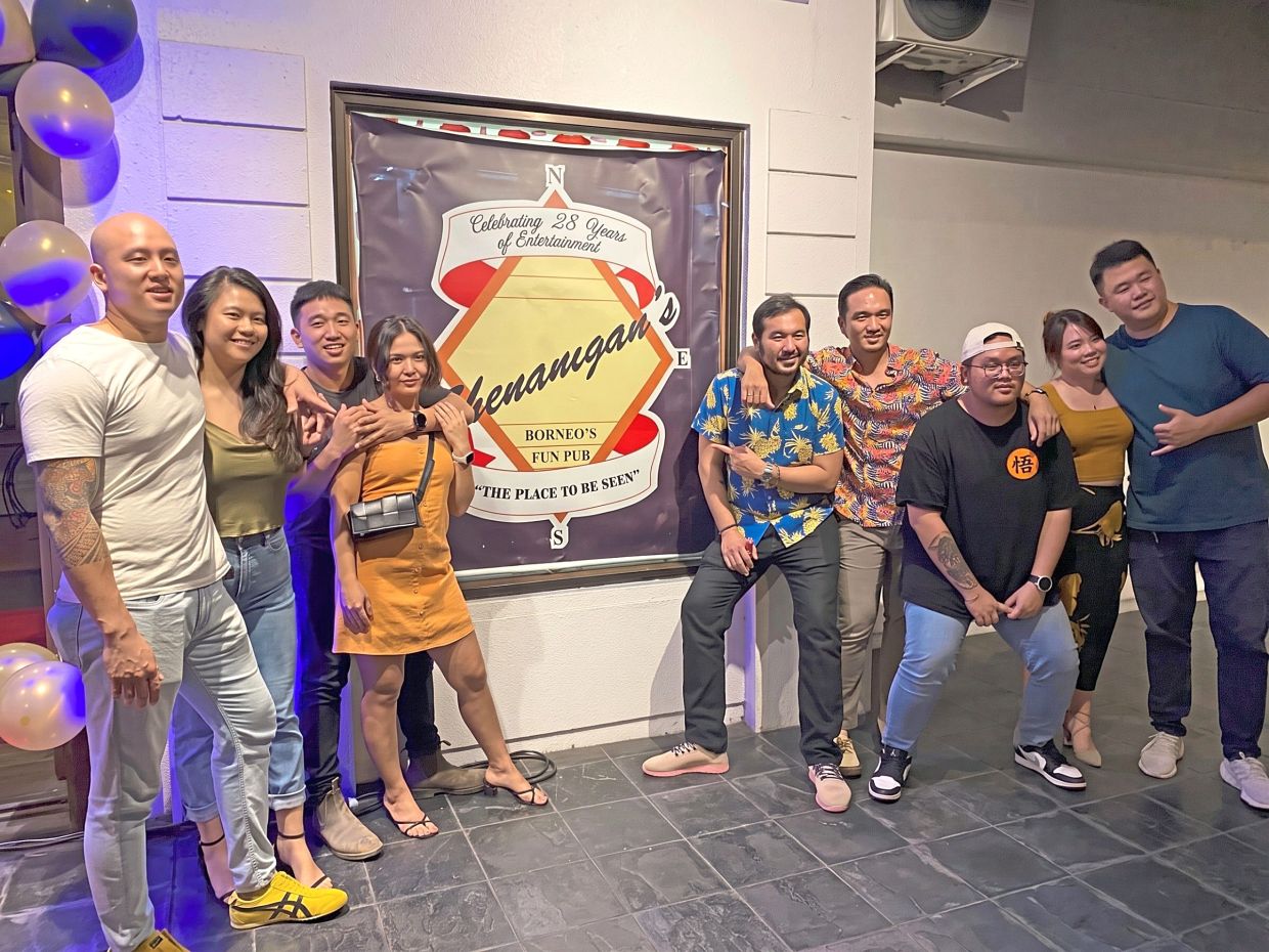Shenanigan’s customers at the pub’s 28th anniversary celebration. — Photos: Courtesy of DJ Syful Najee