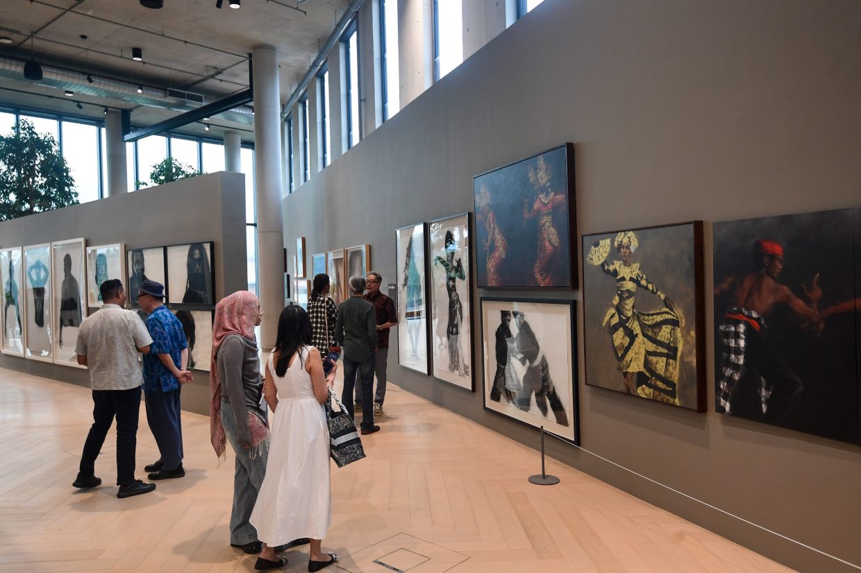 Ahmad Zakii’s exhibition 'Sementara', drawn from the Steve Wong Art Collection, is on view at GDP Campus, Bukit Damansara in Kuala Lumpur. Photo: The Star/Ezard Farouq 