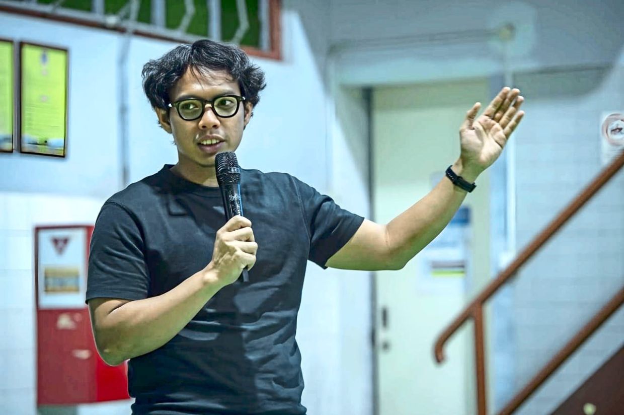 Amir, programme director of Dive Into Bando JB, sees the arts as a way to reflect everyday realities, including the haze affecting his hometown. Photo: Bando Kita
