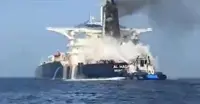 Iran's Navy says another 'violating' oil tanker caught fire east of Hormuz Strait