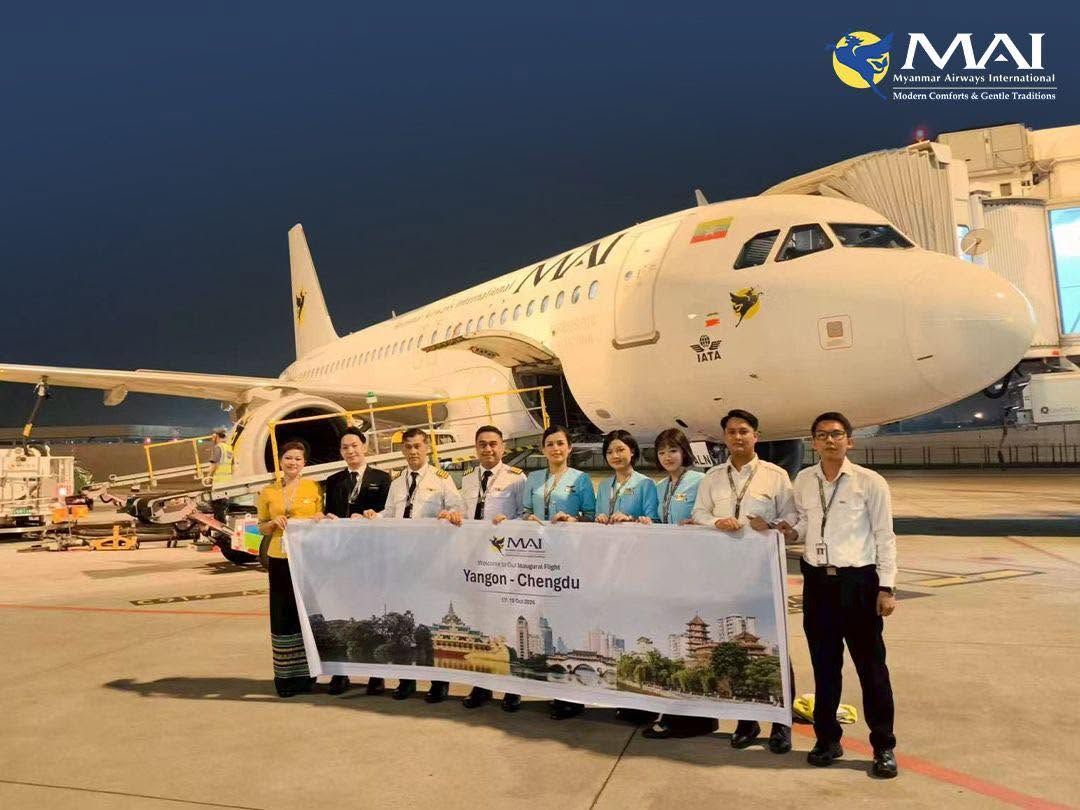 Yangon-Chengdu direct flight route expected to boost Myanmar's tourism, trade