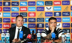 Rugby-All Blacks thump Wallabies in Sydney on the back of brilliant first half