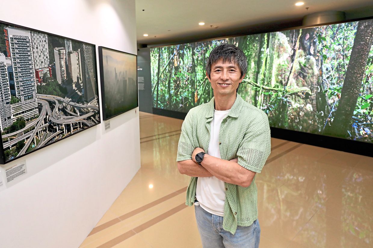 Teh says the photography series 'The Line' at BNM MAG celebrates nature and Malaysia’s progress while examining the challenge of balancing economic growth with the conservation of natural resources. Photo: The Star/Leong Wai Yee