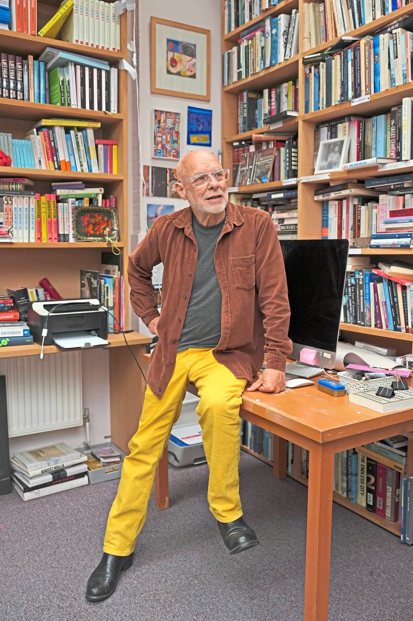 Eno in a relaxed mood at his London studio, discussing future plans and why he is holding off on retirement. Photo: AP